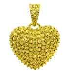 Coralli di Sardegna Colgante Corazón Filigrana Plata dorada 25mm