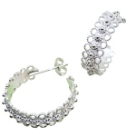 Coralli di Sardegna Filigree Circle Silver Earrings Side openwork