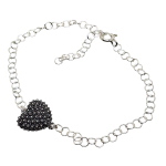 Coralli di Sardegna Bracciale Filigrana Sarda Argento Cuore con catena regolabile
