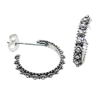 Coralli di Sardegna Filigree Silver Circle Earrings