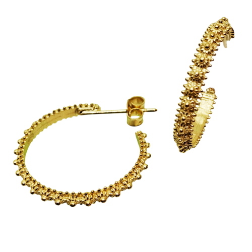 Coralli di Sardegna Pendientes Filigrana Plata Circulo