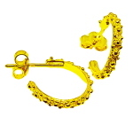 Coralli di Sardegna Gold Silver Filigree Earrings thin circle 17 mm