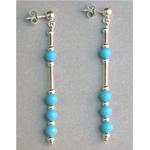 turquoise earrings with silver