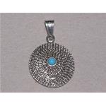 turquoise pendant with silver