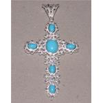 turquoise pendant with silver