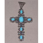 turquoise pendant with silver