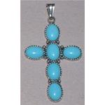 turquoise pendant with silver