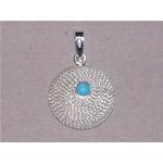 turquoise pendant with silver