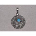 turquoise pendant with silver