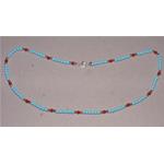 turquoise necklace and coral 