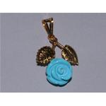 turquoise pendant with silver
