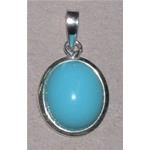 turquoise pendant with silver
