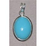 turquoise pendant with silver