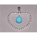 turquoise pendant with silver