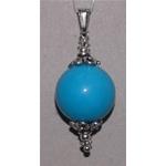 turquoise pendant with silver
