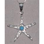 turquoise pendant with silver