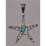 turquoise pendant with silver