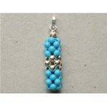 turquoise pendant with silver