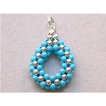 turquoise pendant with silver