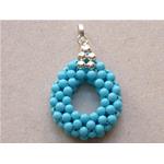 turquoise pendant with silver