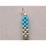 turquoise pendant with silver