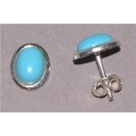 pendientes pasta de turquesa y plata