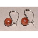 golden stone earrings with silver