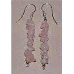 orecchini quarzo rosa in argento 