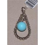 turquoise pendant with silver