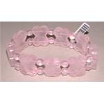 elastic bracelet pink quartz