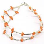Coralli di Sardegna Pink Coral Bracelet with 3 mm dots and silver clasp 19 cm