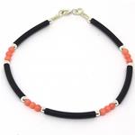 El Coral Bracciale Corallo rosa pallini con caucciu 17 cm