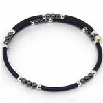 hematite bracelet + rubber