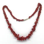 Coralli di Sardegna Necklace Sardinian Coral Rustic Chips 7-18mm, 30gr