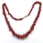 Coralli di Sardegna Necklace Sardinian Coral Rustic Chips 8-18mm, 35gr