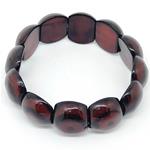 El Coral Bracciale Agata Rosso/Nera a forma cuscino di misura 15X20 mm. 