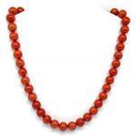 El Coral Collar Coral Rojo Bolas 12 mm, Longitud 54 cm