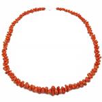 Coralli di Sardegna  Necklace Sardinian Coral Light Colour Rounded Tubes, 30gr Weight