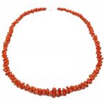 Coralli di Sardegna Collar Coral Cerdeña de Color Claro Tubos Redondeados, 30gr Peso