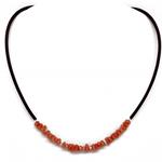 El Coral Collar Coral Rosa Tubitos y Caucho