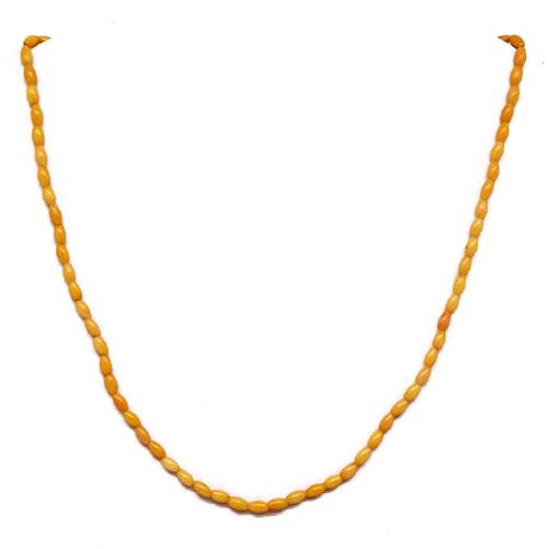 El Coral Collana in Corallo Rosa Olivette 3x6mm. con Chiusura Dorata lunghezza 45cm.