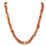 El Coral Necklace Pink Coral 8 mm Chips and Silvered Clasp