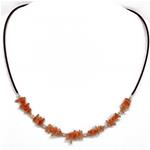 El Coral Collana in Corallo Rosa Punte Caucciu' Sottile con Palline e Chiusura Argetati