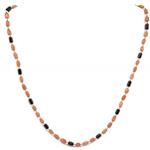El Coral Collana in Corallo Rosa Tubetti Barocco e Ematite Tubetti con pallini e Chiusura Argentati