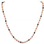 El Coral Necklace Pink Coral Baroque Tubes and Hematite Tubes