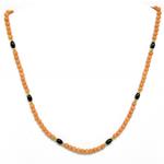 El Coral Collana in Corallo Rosa Pallini da 4mm. e Ematite Olive da 4x6mm. con Pallini e Chiusura Dorati 48cm.