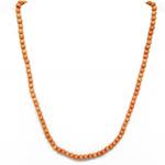 El Coral Necklace Pink Coral 5 mm Balls and Golden Clasp