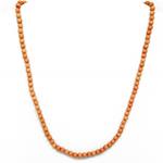 El Coral Collana in Corallo Rosa Pallini da 5mm. con Chiusura Dorata 50cm.