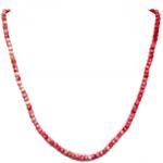 El Coral Collar Coral Rosa Bolitas Facetadas 4 mm y Cierre Dorado