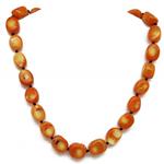 El Coral Collar Coral Naranja Guijarros 8x13x16 mm con nudos